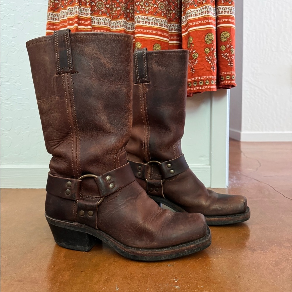 Frye Harness 12R Women's Brown Boots Size 6